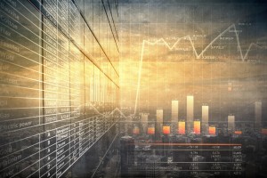 Abstract background image with business concepts and graphs